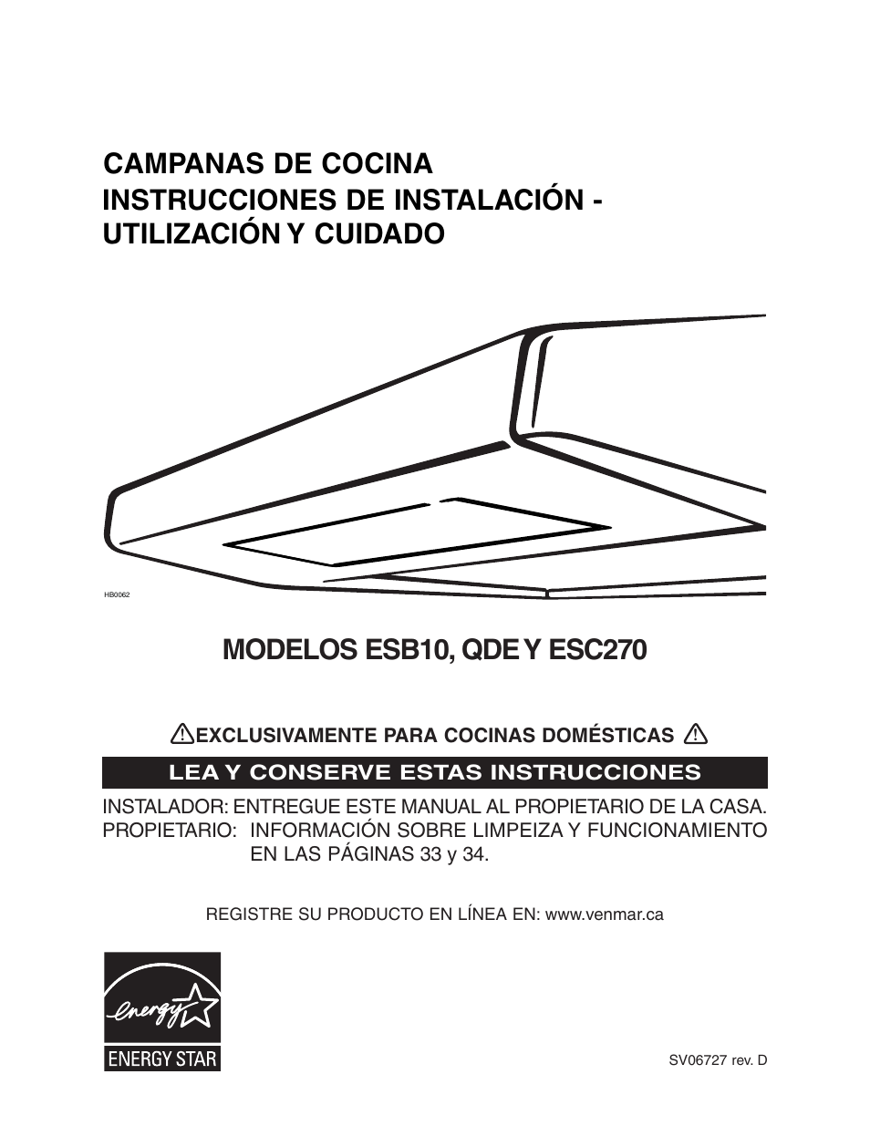Venmar ESC270 User Manual | Page 25 / 36