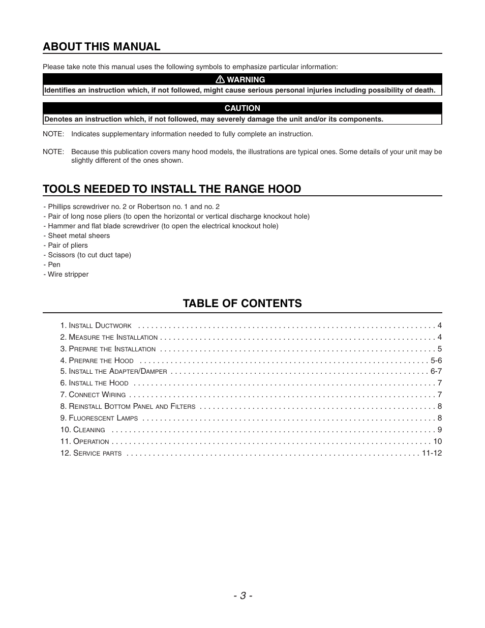 Venmar ESC270 User Manual | Page 3 / 36