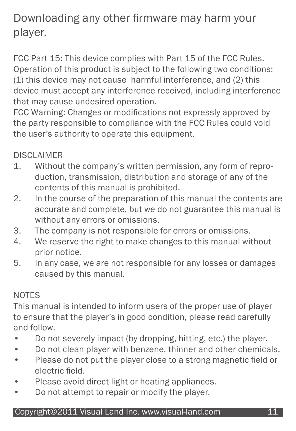 Visual Land 507K User Manual | Page 11 / 13