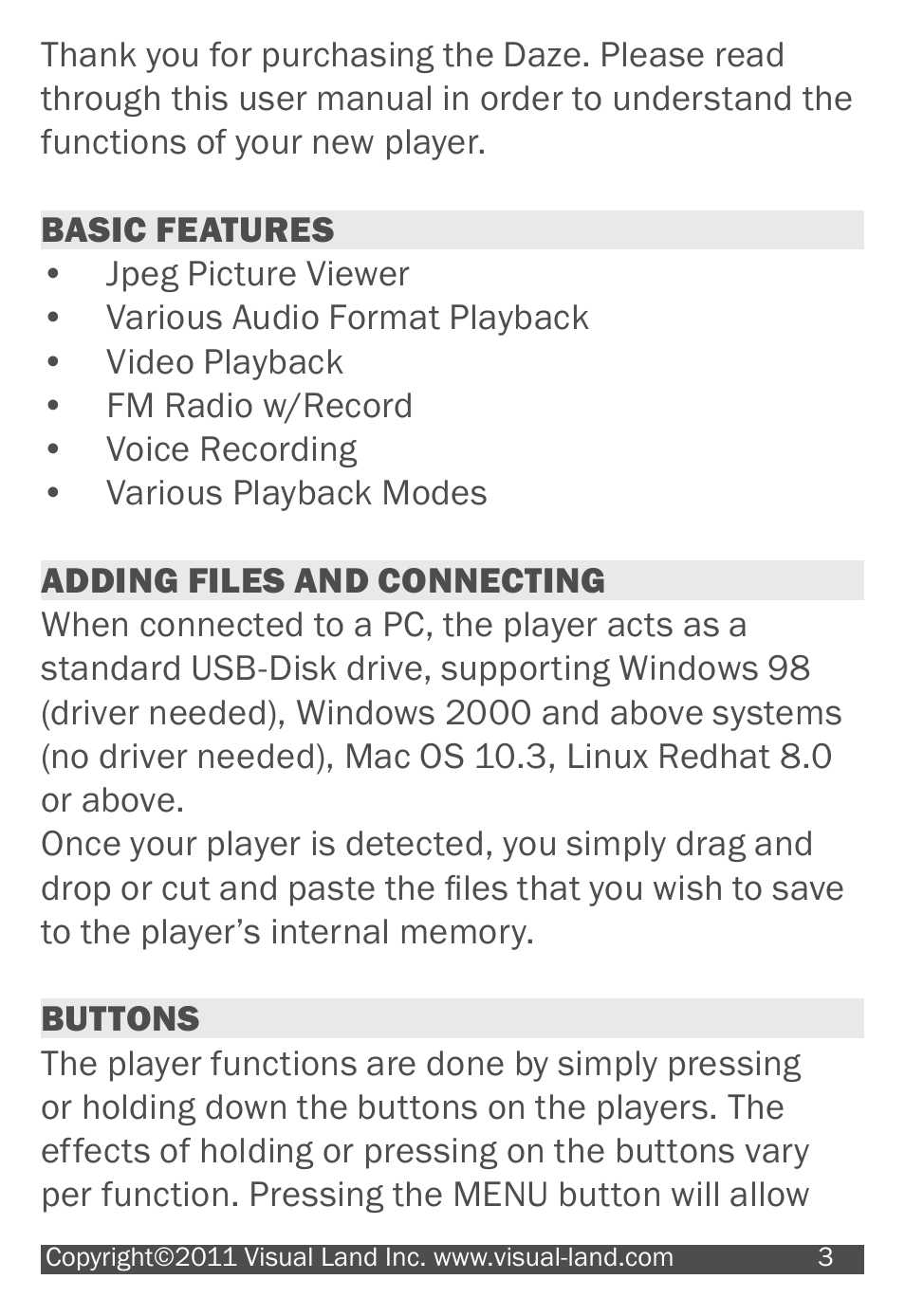 Visual Land 507K User Manual | Page 3 / 13