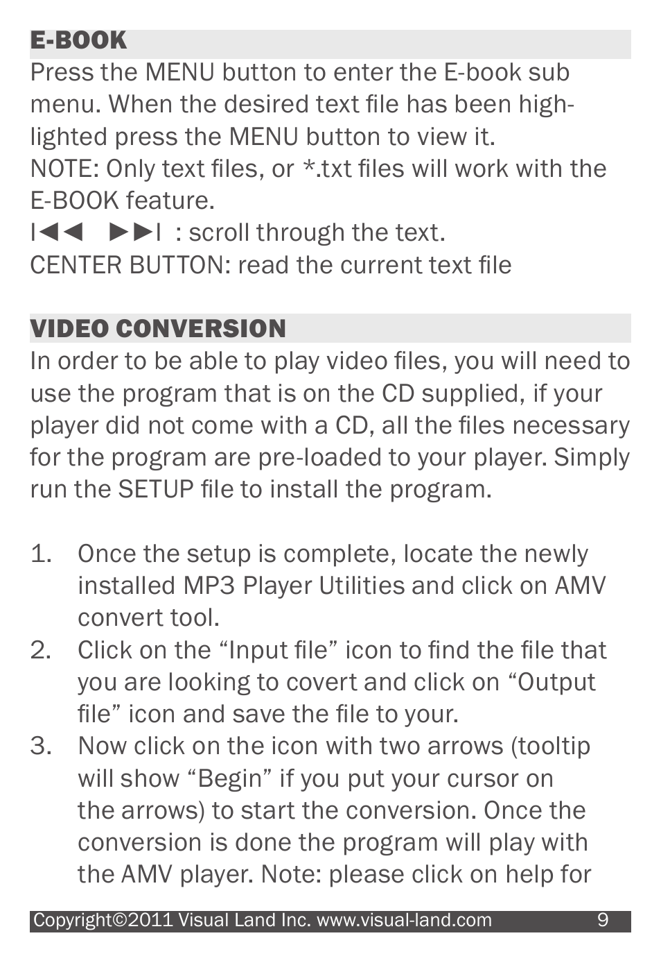 Visual Land 507K User Manual | Page 9 / 13