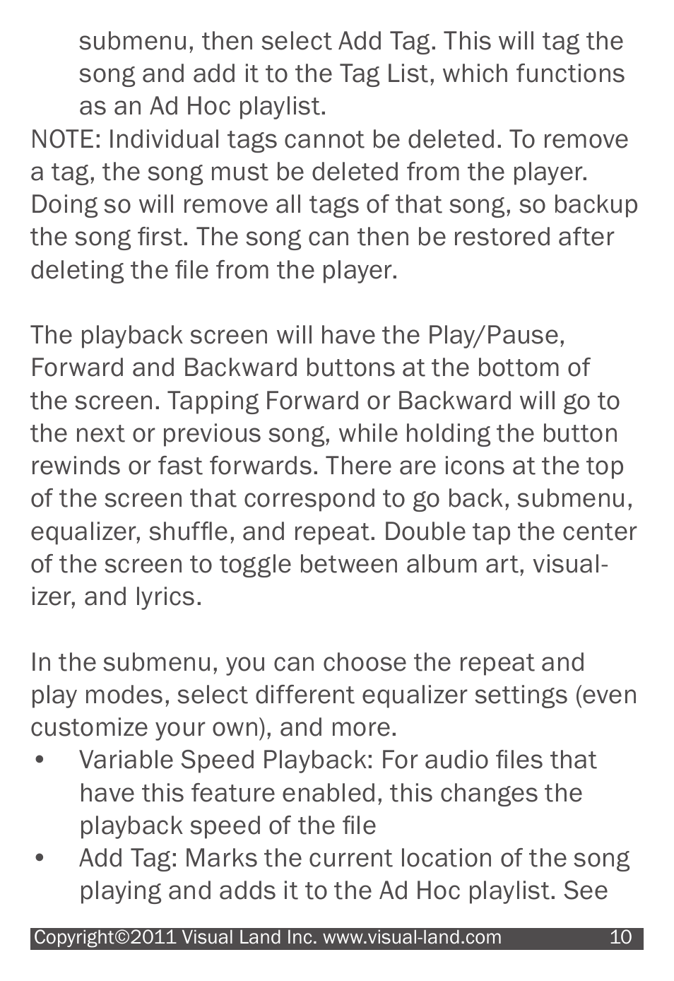 Visual Land V-TOUCH PRO 905L User Manual | Page 10 / 27