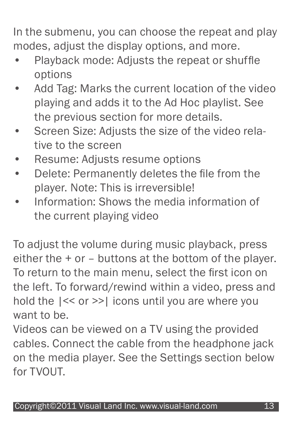 Visual Land V-TOUCH PRO 905L User Manual | Page 13 / 27