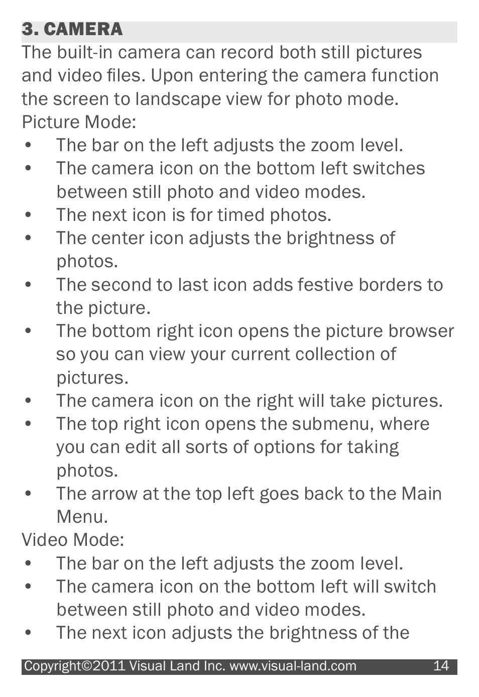 Visual Land V-TOUCH PRO 905L User Manual | Page 14 / 27