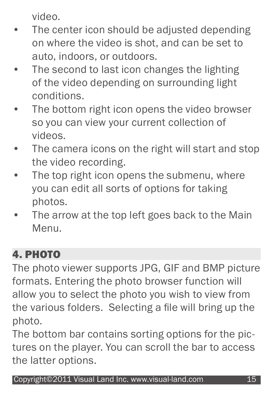 Visual Land V-TOUCH PRO 905L User Manual | Page 15 / 27