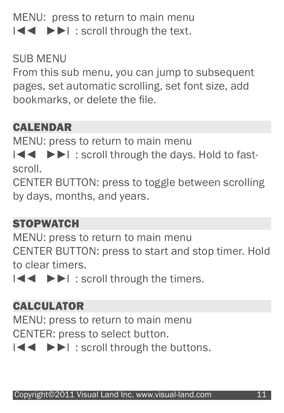 Visual Land 607 User Manual | Page 11 / 16
