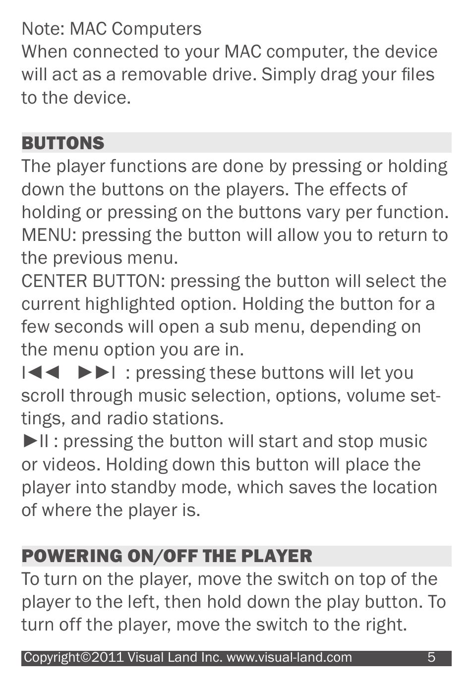 Visual Land 607 User Manual | Page 5 / 16