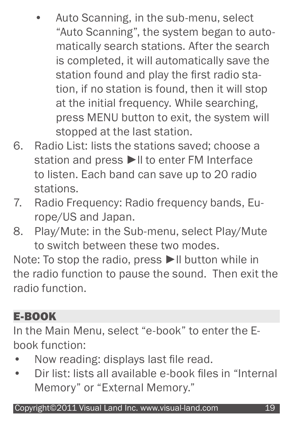 Visual Land V-MOTION 904 User Manual | Page 19 / 30