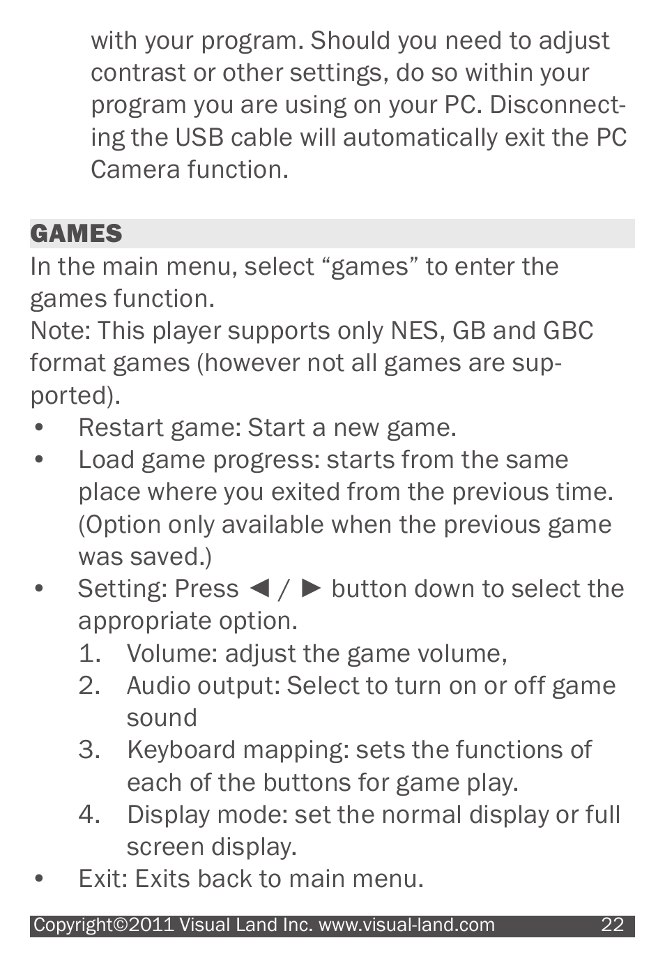 Visual Land V-MOTION 904 User Manual | Page 22 / 30