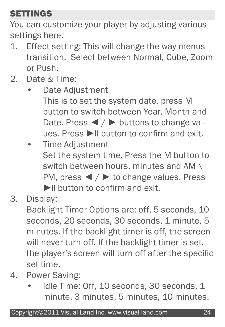 Visual Land V-MOTION 904 User Manual | Page 24 / 30
