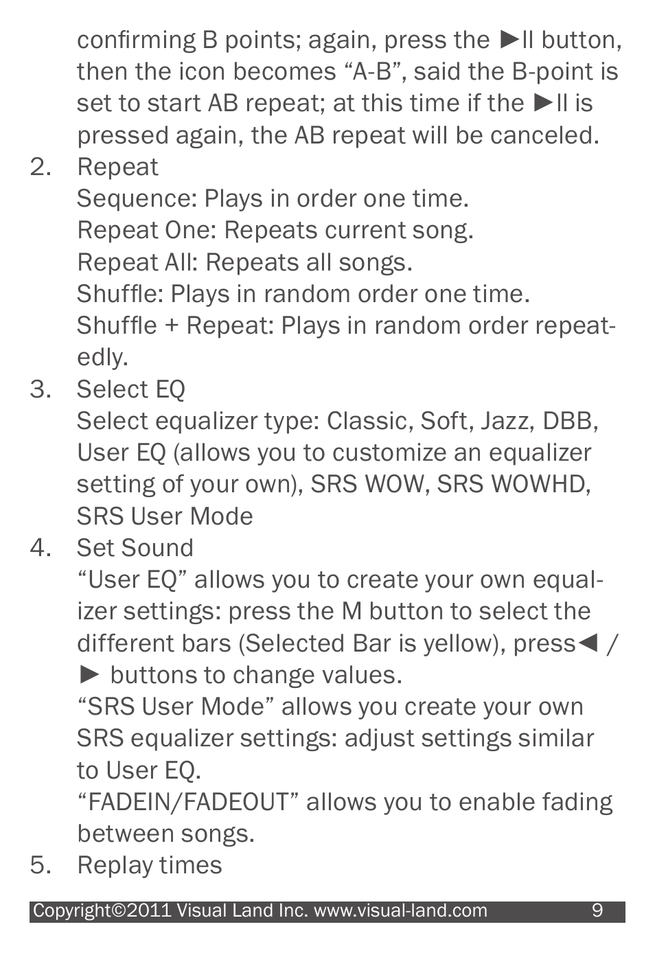 Visual Land V-MOTION 904 User Manual | Page 9 / 30