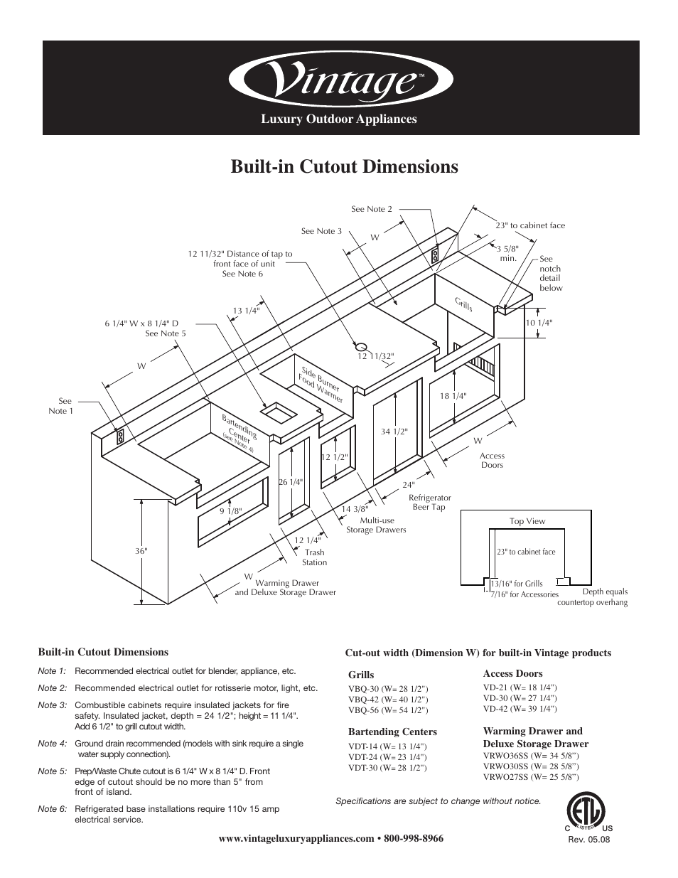 Vintage VDT-14 User Manual | 1 page