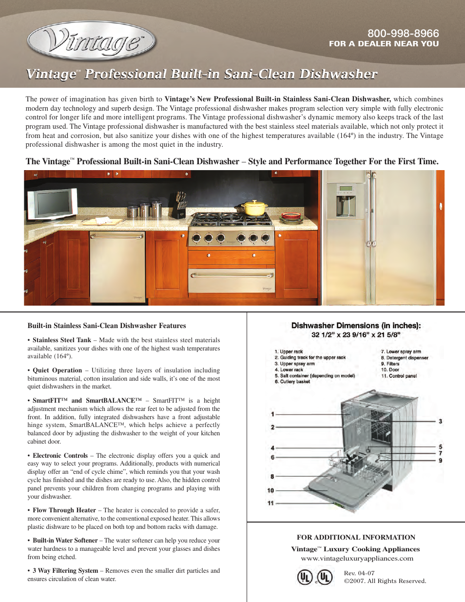 The vintage | Vintage Built-in Sani-Clean Dishwasher User Manual | Page 2 / 2
