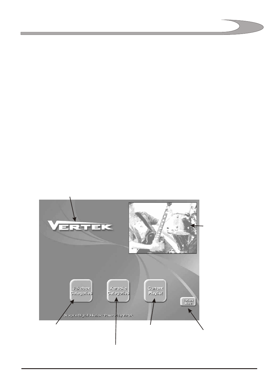 Hardware specifications, Scorpion jukebox software main screen - party mode | Vertek/XTC SCORPION 2330 User Manual | Page 9 / 40