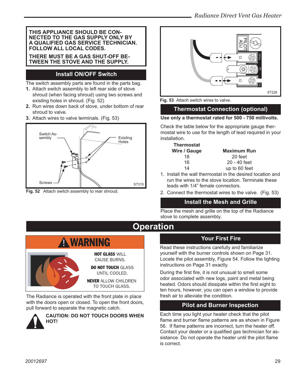 Operation | Vermont Castings RADVTCB User Manual | Page 29 / 52