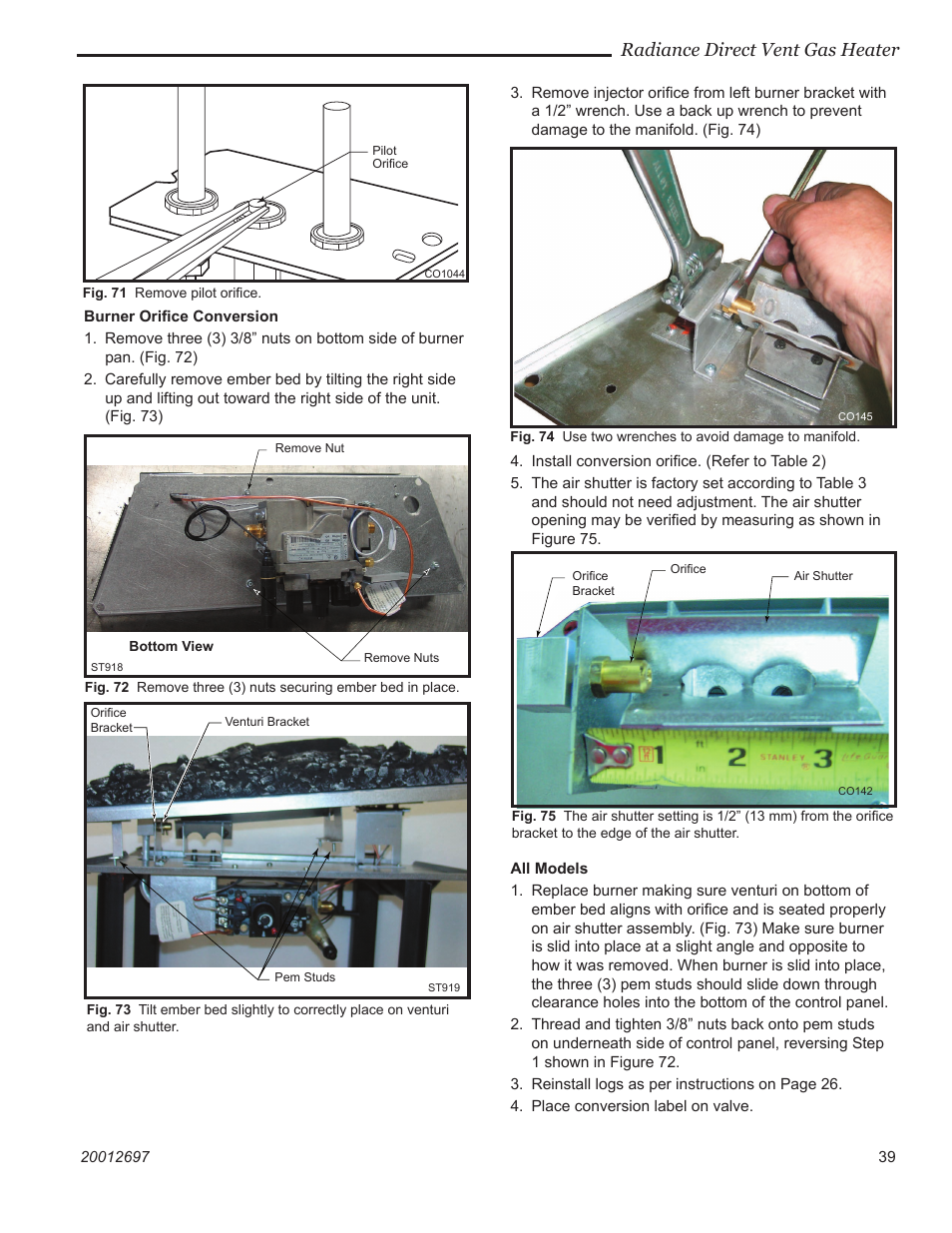 Radiance direct vent gas heater | Vermont Castings RADVTCB User Manual | Page 39 / 52