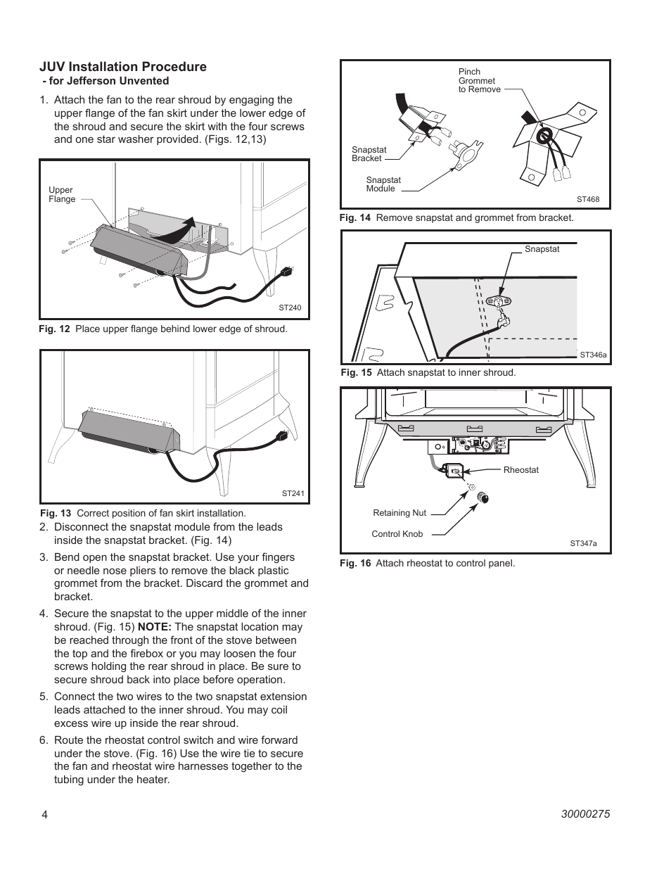 Juv installation procedure | Vermont Castings FK28/2960 User Manual | Page 4 / 6