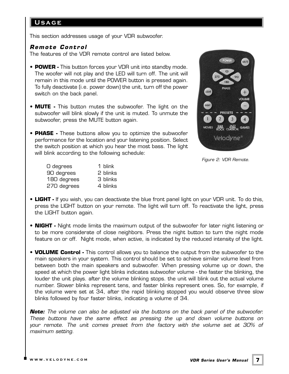 Velodyne Acoustics DSP-CONTROLLED SUBWOOFERS VDR-12 User Manual | Page 10 / 18