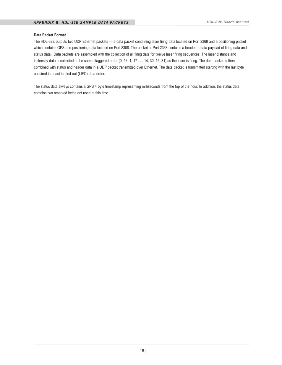Velodyne Acoustics LIDAR HDL-32E User Manual | Page 19 / 28