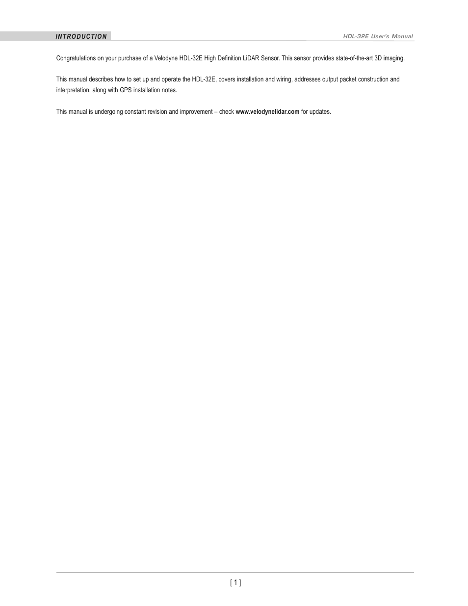 Velodyne Acoustics LIDAR HDL-32E User Manual | Page 4 / 28