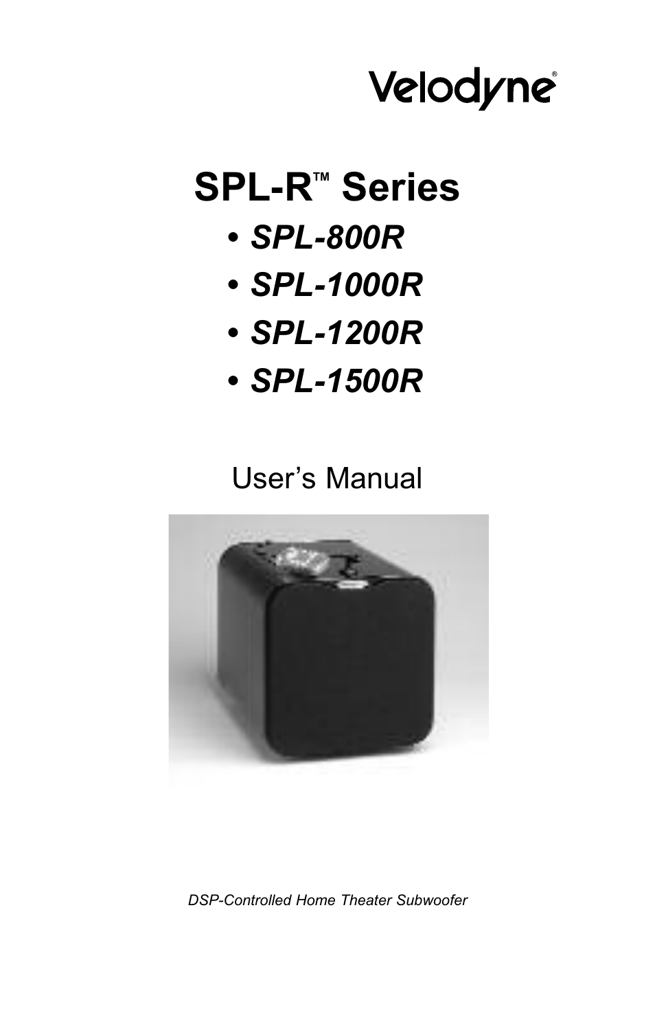 Velodyne Acoustics SPL-1200R User Manual | 18 pages