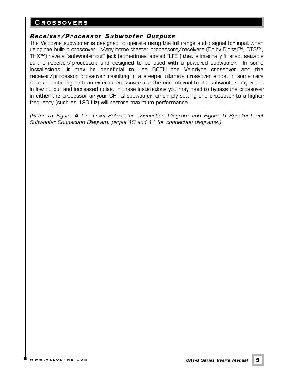 Velodyne Acoustics CHT- 8Q User Manual | Page 12 / 23