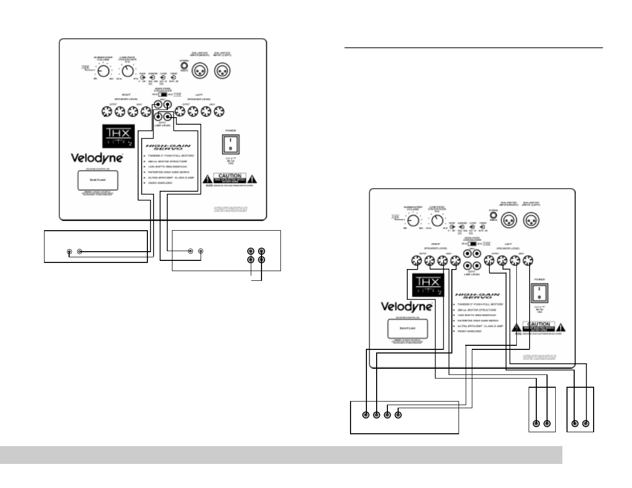 Speaker-level connection | Velodyne Acoustics HGS-15X THX User Manual | Page 10 / 20