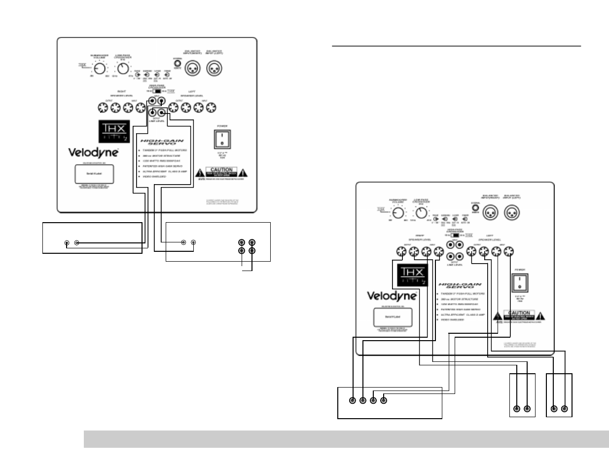 Speaker-level connection | Velodyne Acoustics HGS-15X THX User Manual | Page 11 / 20