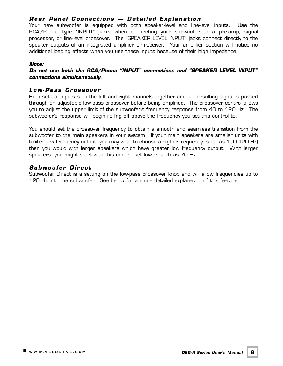 Velodyne Acoustics DEQ-15R User Manual | Page 11 / 23