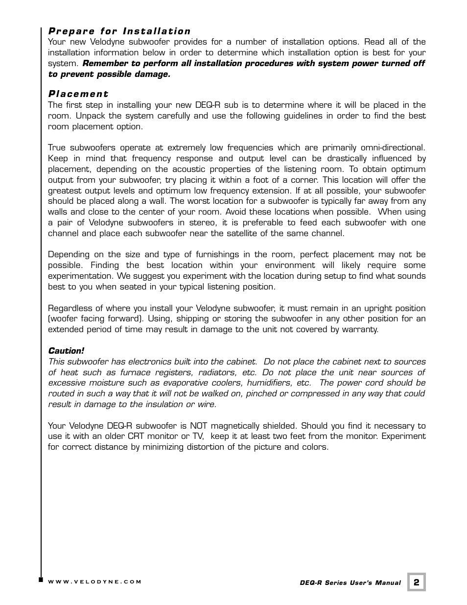 Velodyne Acoustics DEQ-15R User Manual | Page 5 / 23