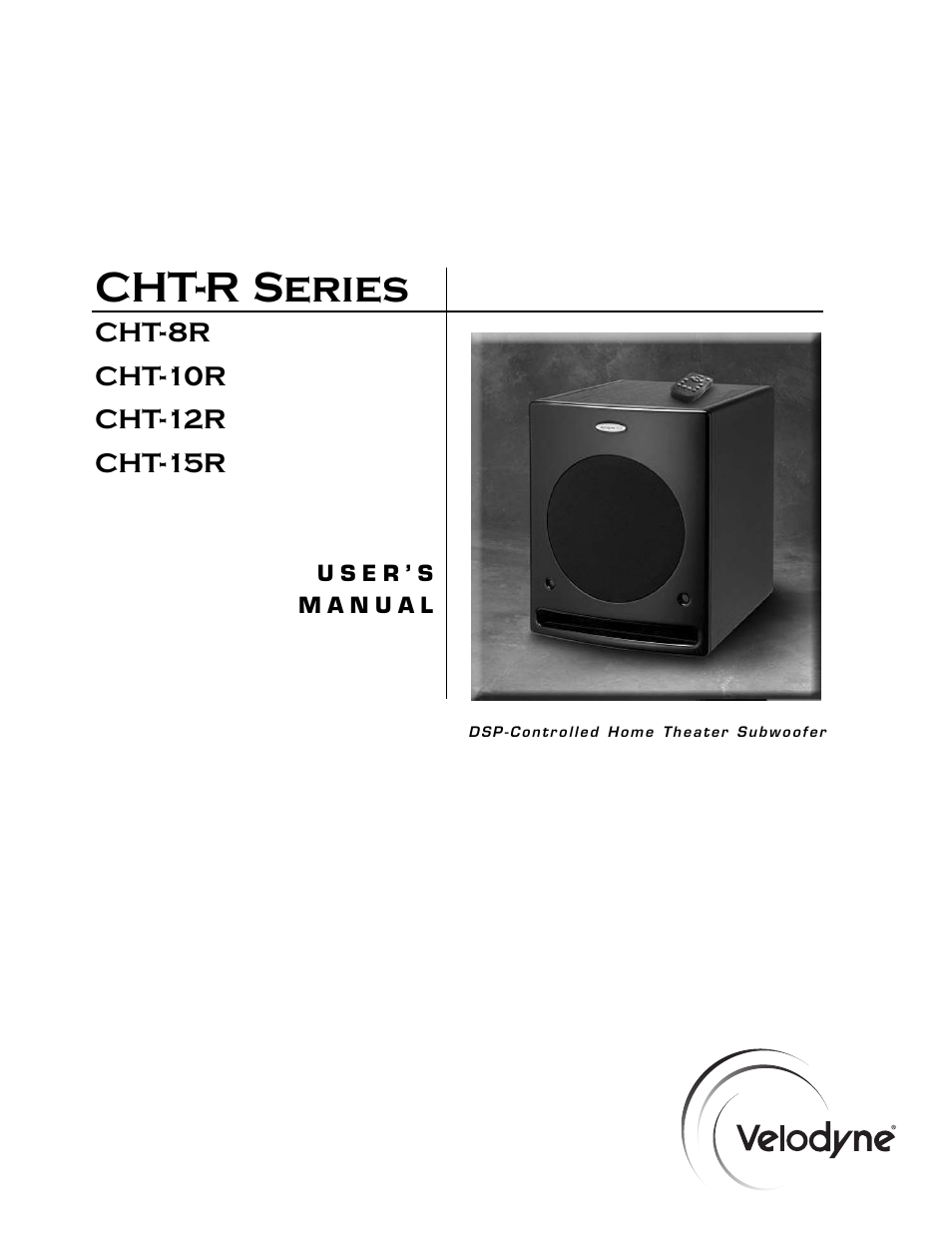 Velodyne Acoustics CHT-10R User Manual | 19 pages