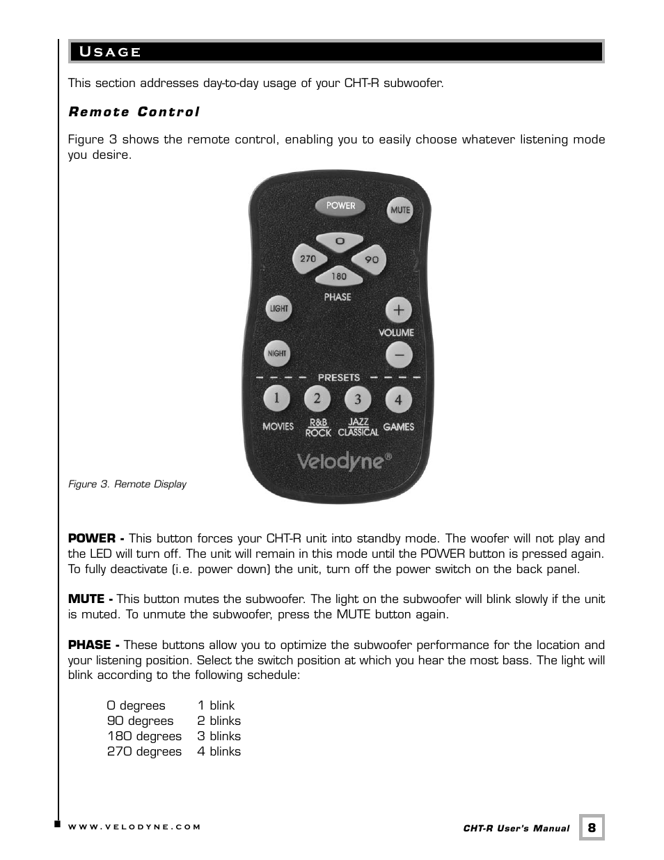 Velodyne Acoustics CHT-10R User Manual | Page 11 / 19