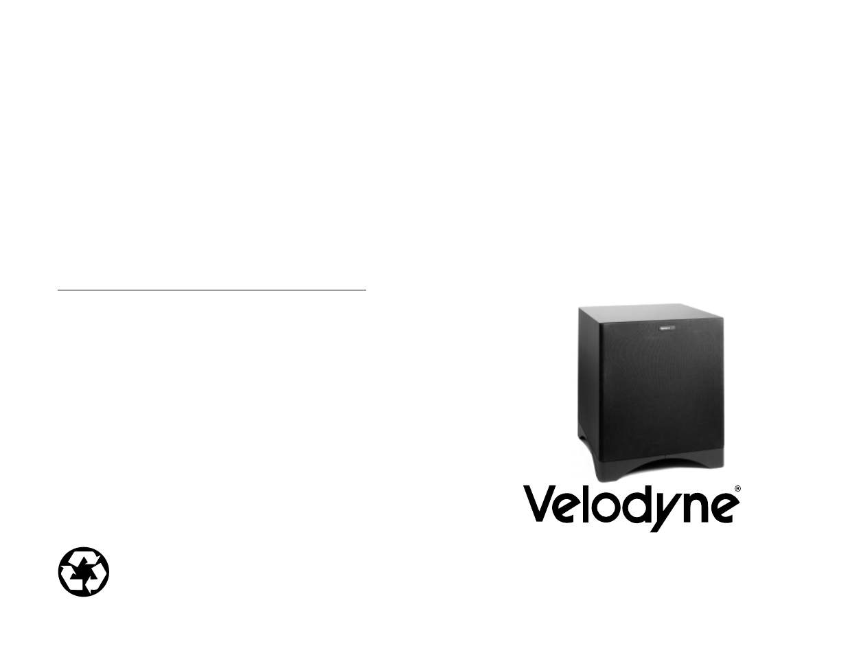 Velodyne Acoustics VLF-810 User Manual | 8 pages