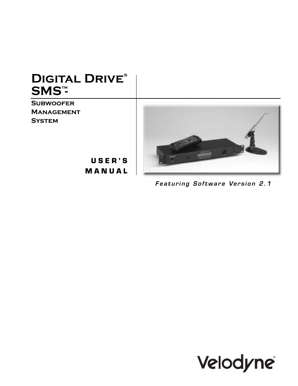 Velodyne Acoustics SMS -1 User Manual | 49 pages