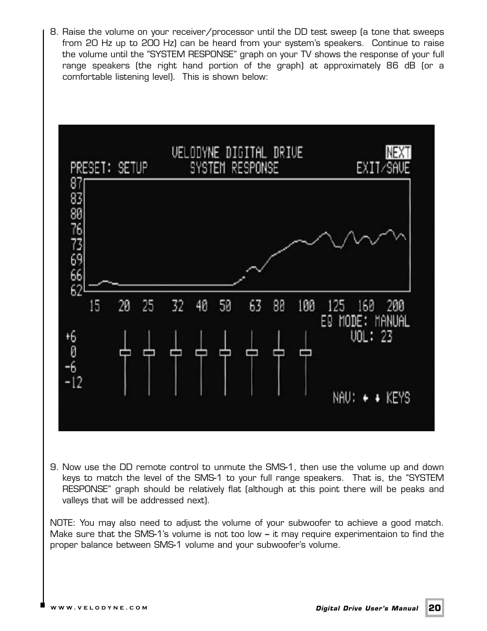 Velodyne Acoustics SMS -1 User Manual | Page 26 / 49