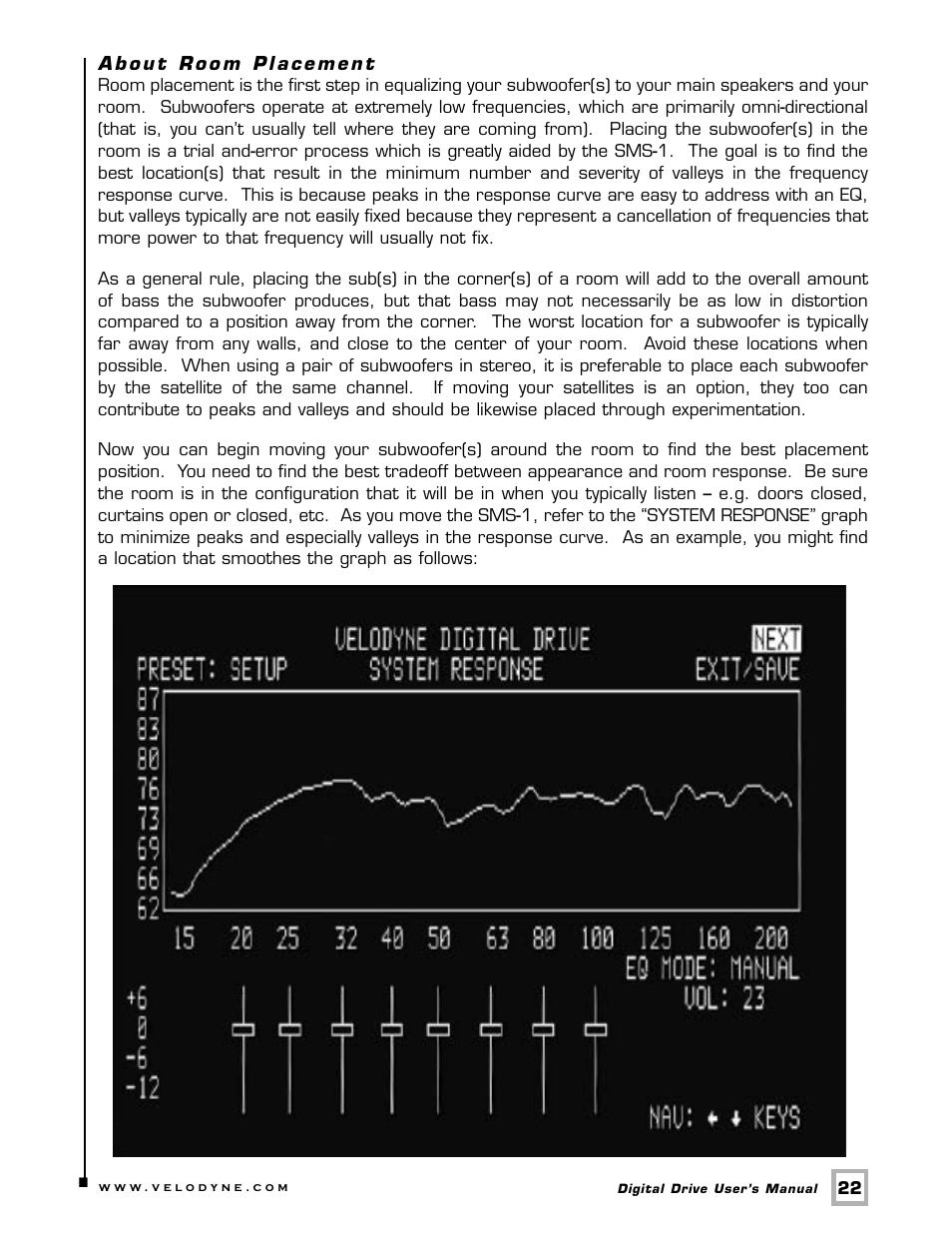 Velodyne Acoustics SMS -1 User Manual | Page 28 / 49