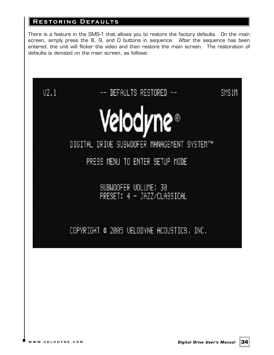 Velodyne Acoustics SMS -1 User Manual | Page 40 / 49