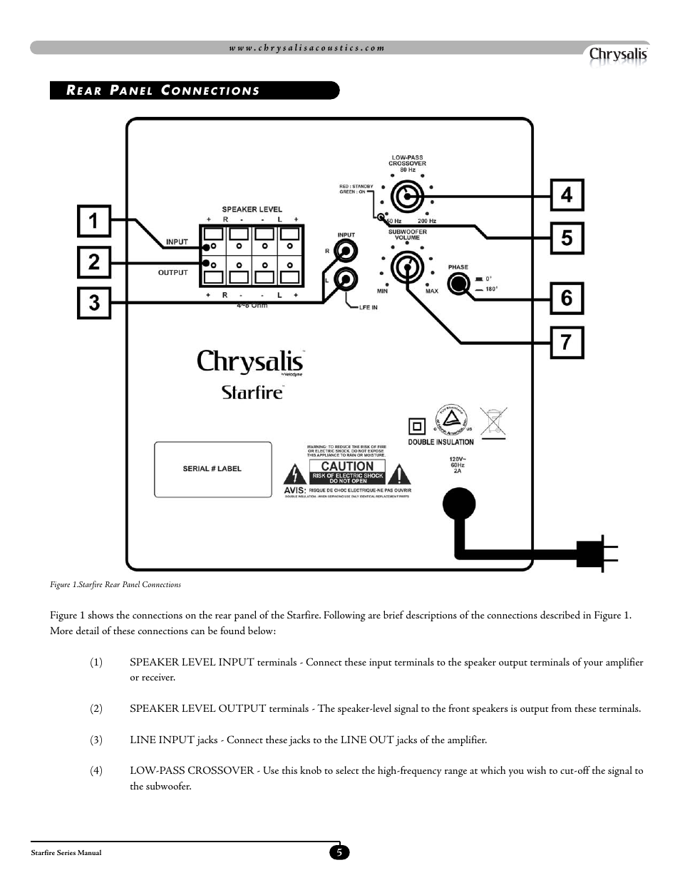 Velodyne Acoustics STARFIRE-10 User Manual | Page 8 / 17