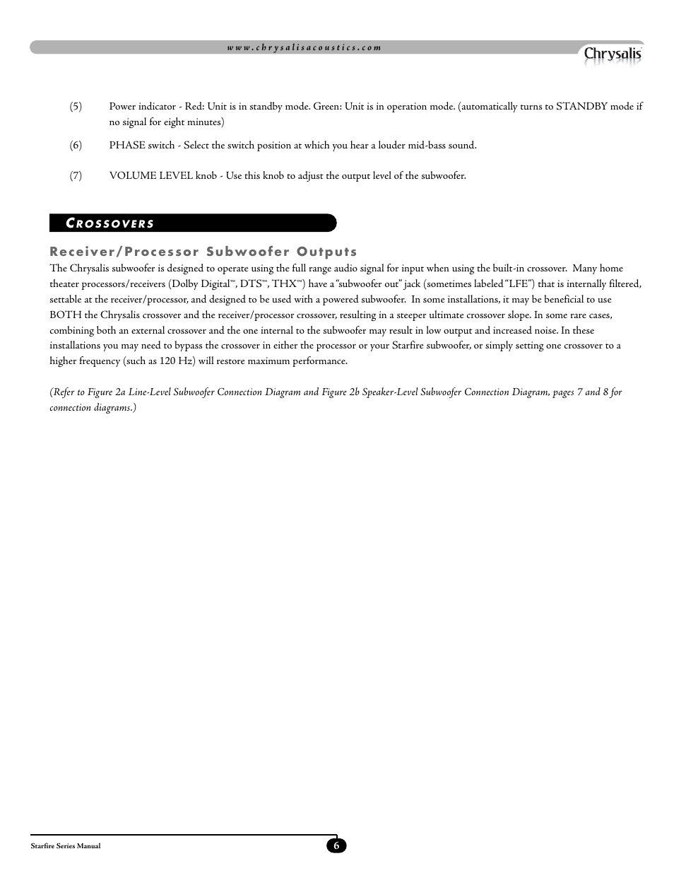 Velodyne Acoustics STARFIRE-10 User Manual | Page 9 / 17