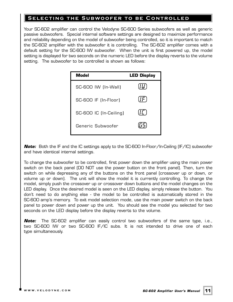 Velodyne Acoustics SC-602 User Manual | Page 14 / 25