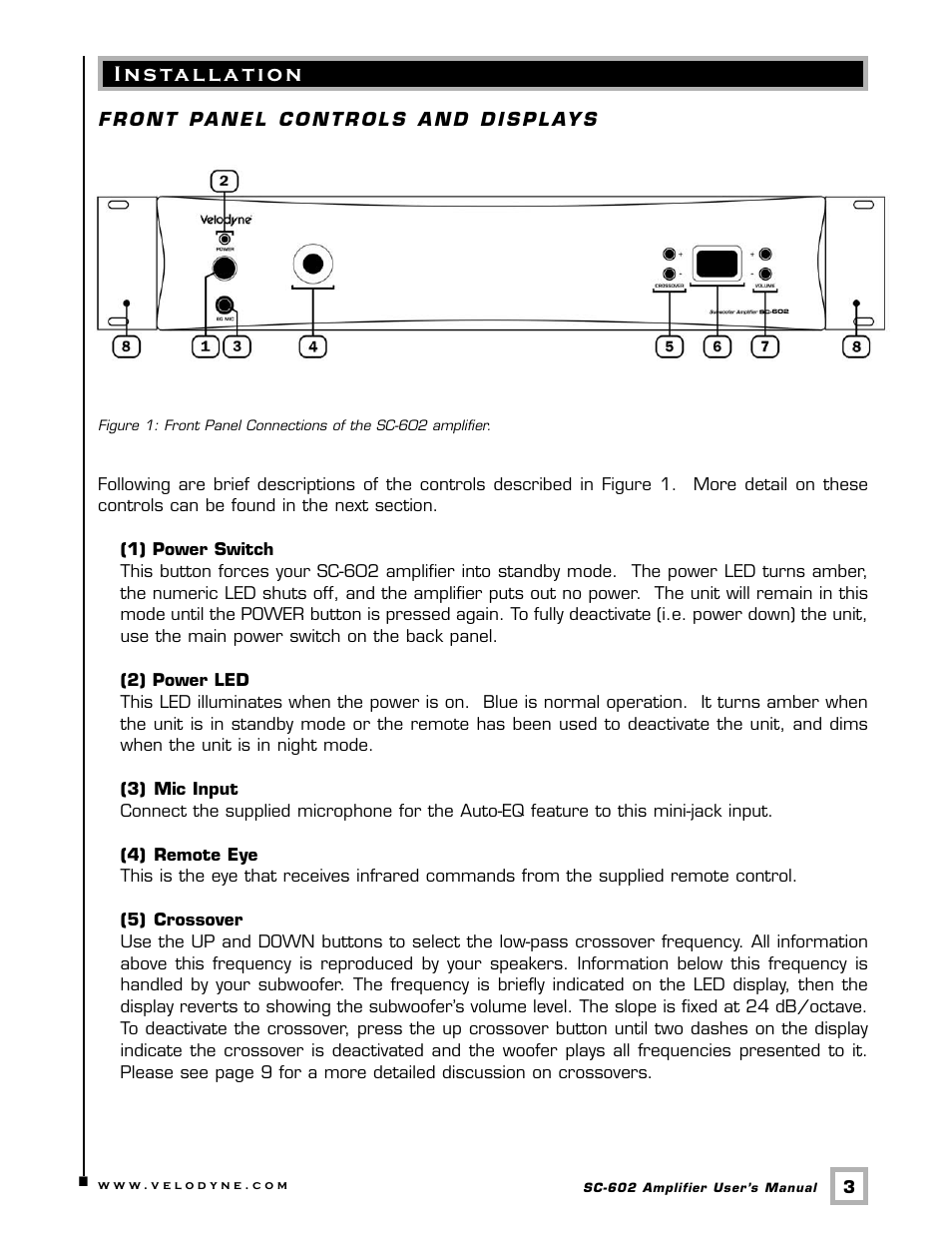 Velodyne Acoustics SC-602 User Manual | Page 6 / 25