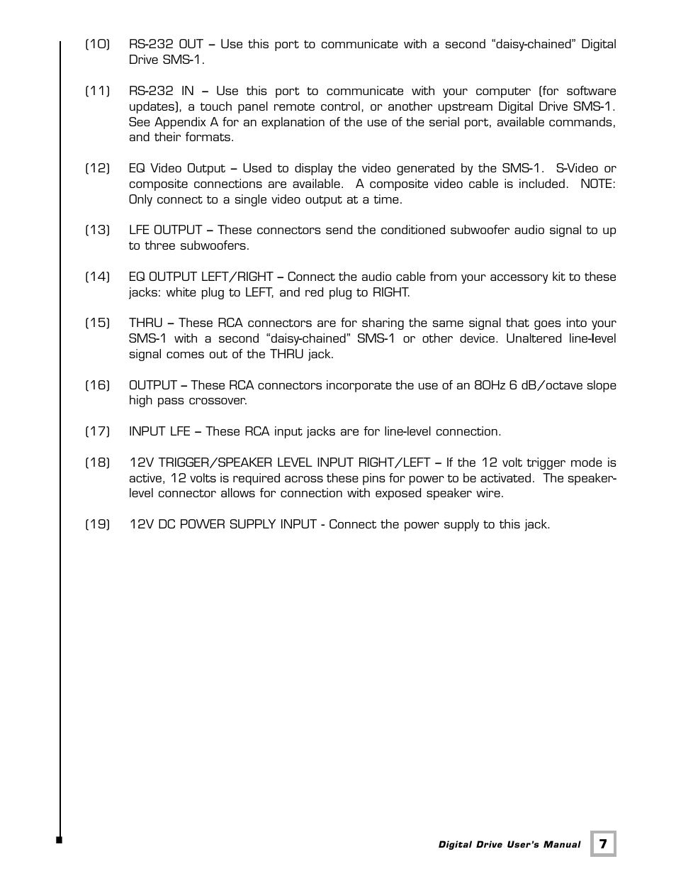 Velodyne Acoustics SMSTM -1 User Manual | Page 13 / 49