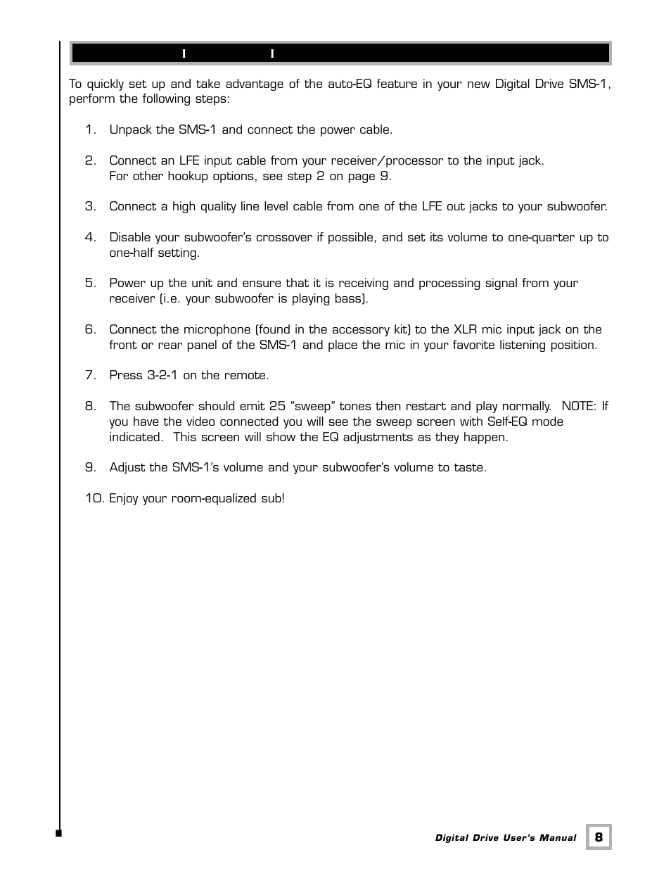 Velodyne Acoustics SMSTM -1 User Manual | Page 14 / 49