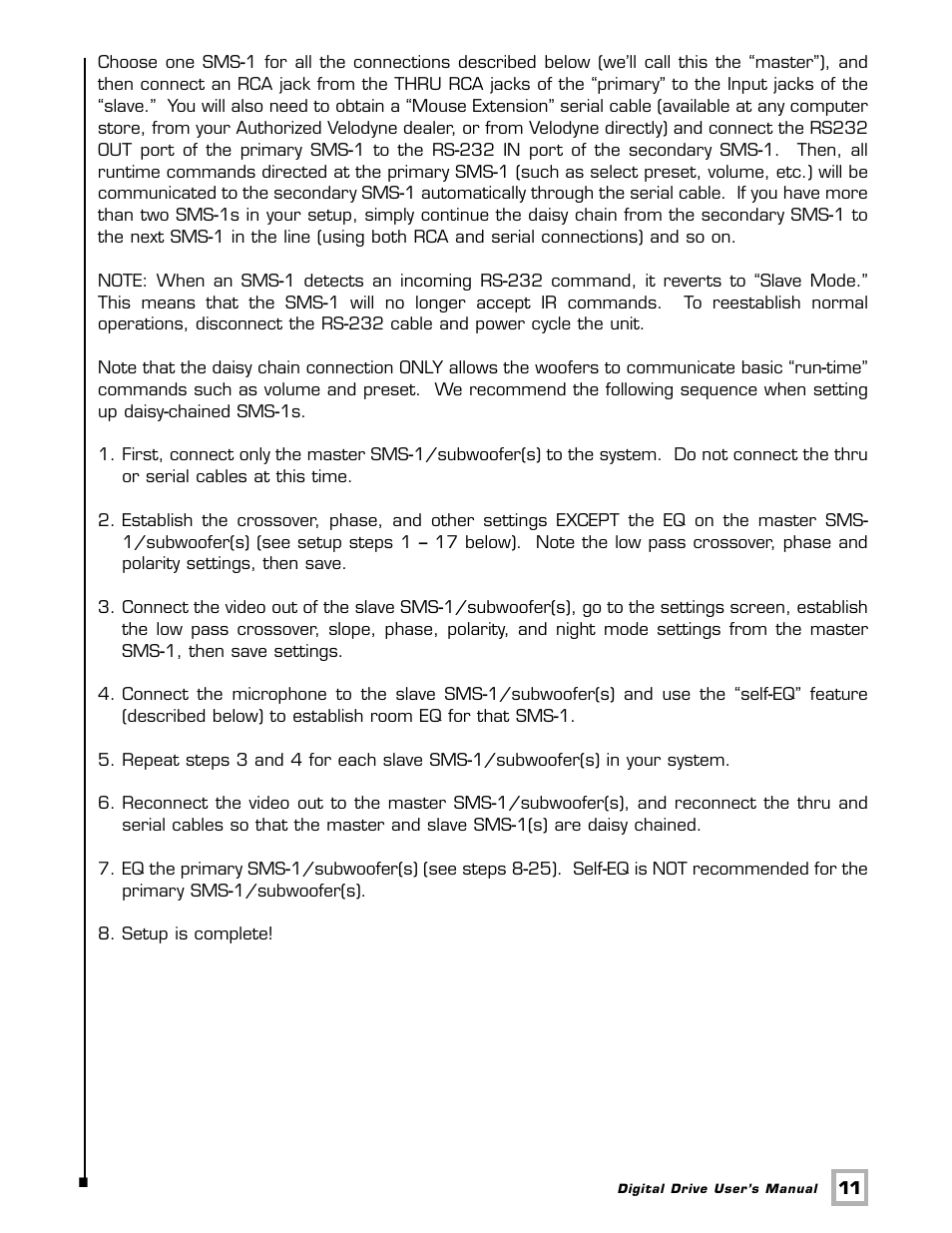 Velodyne Acoustics SMSTM -1 User Manual | Page 17 / 49