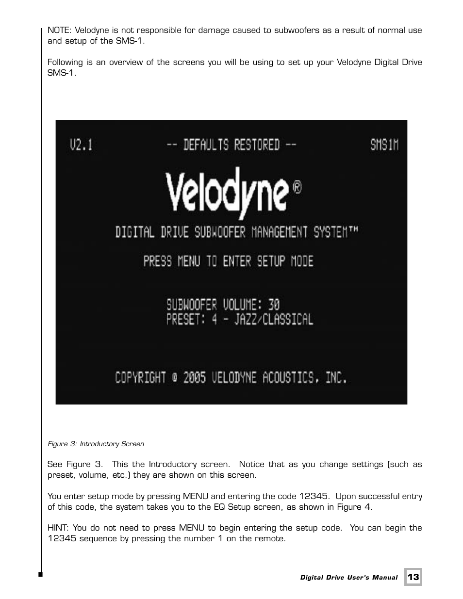 Velodyne Acoustics SMSTM -1 User Manual | Page 19 / 49