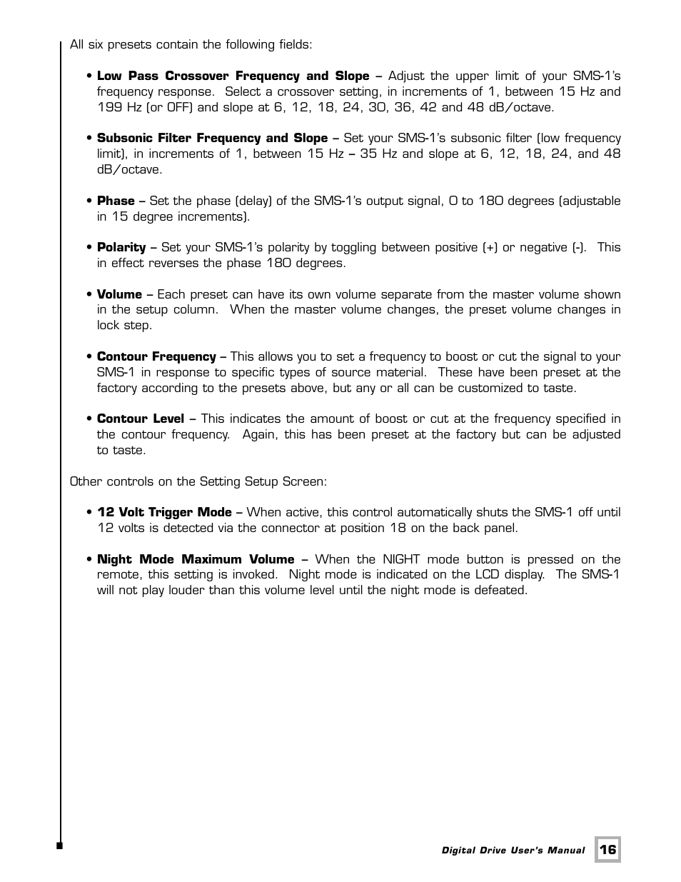 Velodyne Acoustics SMSTM -1 User Manual | Page 22 / 49