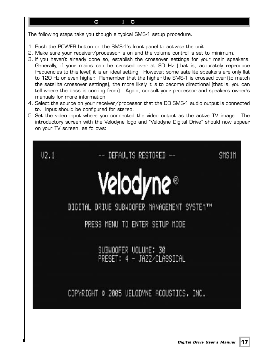 Velodyne Acoustics SMSTM -1 User Manual | Page 23 / 49