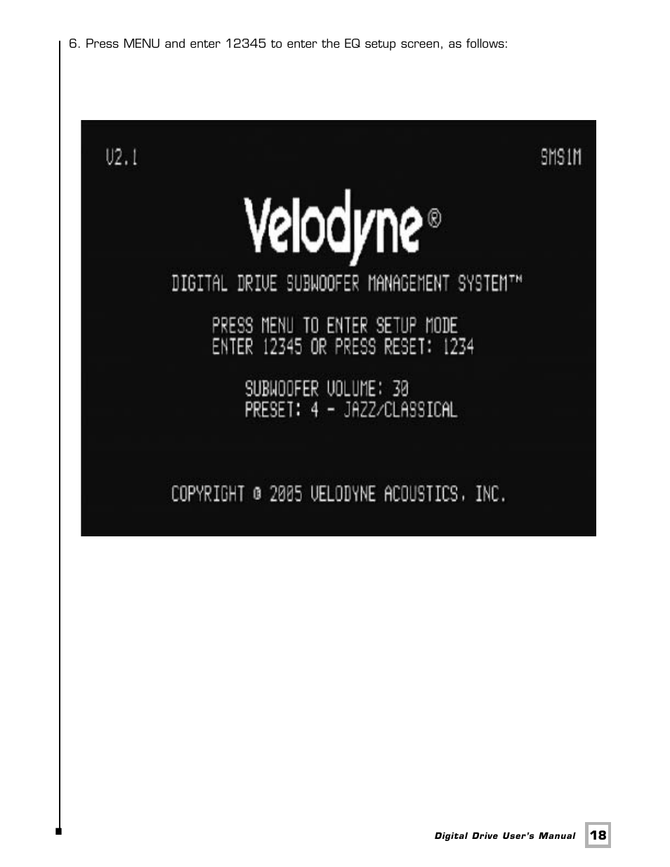 Velodyne Acoustics SMSTM -1 User Manual | Page 24 / 49