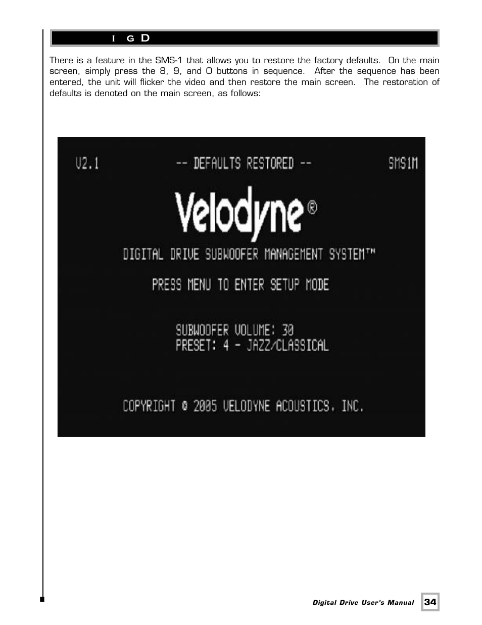 Velodyne Acoustics SMSTM -1 User Manual | Page 40 / 49