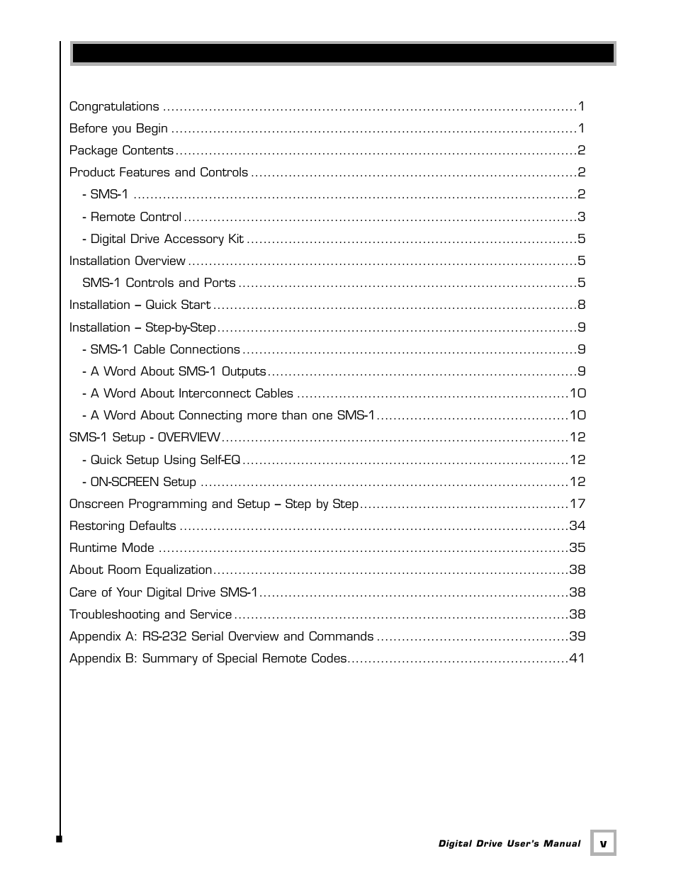 Velodyne Acoustics SMSTM -1 User Manual | Page 6 / 49